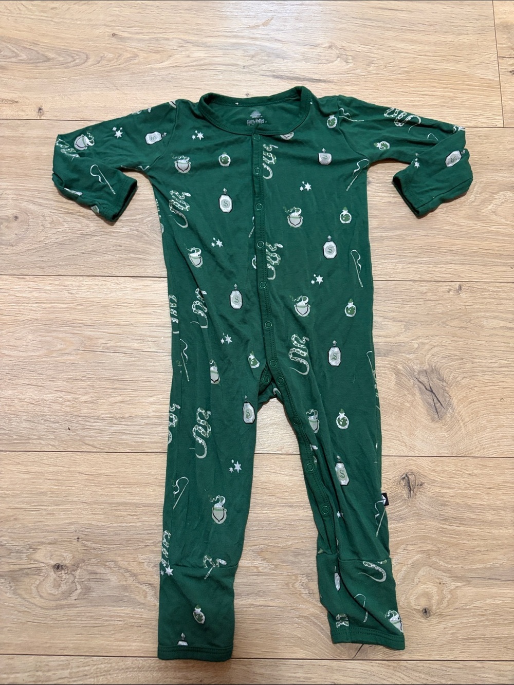 Kyte Baby Slytherin Harry Potter Button Romper
